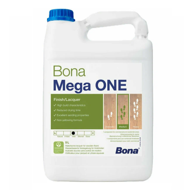 Лак Bona Mega One, 1К, полиуретановый, 5л.
